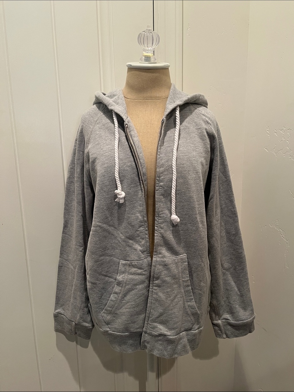 Seaton Light Gray Full-Zip Hoodie Jacket